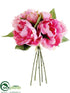 Silk Plants Direct Peony Bouquet - Pink Soft - Pack of 12