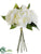 Peony Bouquet - White - Pack of 12