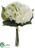 Silk Plants Direct Hydrangea Bouquet - White - Pack of 6
