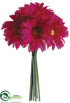Silk Plants Direct Gerbera Daisy Bouquet - Beauty Red - Pack of 12