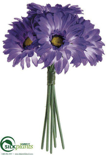 Gerbera Daisy Bouquet - Purple - Pack of 12