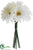 Gerbera Daisy Bouquet - White - Pack of 12