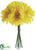 Gerbera Daisy Bouquet - Yellow - Pack of 12
