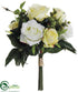 Silk Plants Direct Rose Bouquet - Yellow Cream - Pack of 12