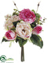 Silk Plants Direct Rose Bouquet - Cerise Blush - Pack of 12
