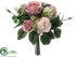 Silk Plants Direct Rose Bouquet - Mauve Cream - Pack of 12