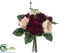 Silk Plants Direct Rose Bouquet - Burgundy Mauve - Pack of 12