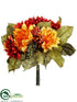 Silk Plants Direct Dahlia, Mini Berry Bouquet - Flame Talisman - Pack of 12