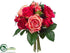 Silk Plants Direct Rose Bouquet - Beauty Coral - Pack of 6