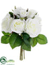 Silk Plants Direct Rose Bouquet - Cream - Pack of 6