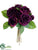 Rose Bouquet - Eggplant - Pack of 6