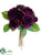 Rose Bouquet - Eggplant - Pack of 6