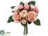 Silk Plants Direct Rose Bouquet - Rose Beige - Pack of 6