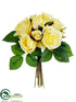 Silk Plants Direct Rose Bouquet - Yellow - Pack of 6