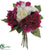 Peony, Ranunculus Bouquet - Cream Fuchsia - Pack of 12