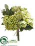 Silk Plants Direct Hydrangea, Sedum - Green Two Tone - Pack of 6