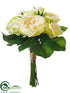 Silk Plants Direct Rose Bouquet - White Cream - Pack of 6