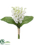 Silk Plants Direct Lily of The Valley Bouquet - White - Pack of 12