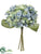 Hydrangea Bouquet - Blue Green - Pack of 6