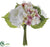 Peony, Hydrangea Bouquet - White Pink - Pack of 12