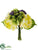 Peony, Hydrangea Bouquet - Yellow Green - Pack of 12