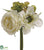 Rose, Hydrangea, Anemone Bouquet - Cream Green - Pack of 24