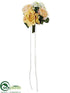 Silk Plants Direct Rose, Hydrangea Bouquet - Yellow Green - Pack of 12