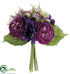 Silk Plants Direct Rose, Hydrangea, Anemone Bouquet - Lilac Purple - Pack of 12