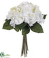 Silk Plants Direct Rose, Tulip, Hydrangea Bouquet - Cream - Pack of 6