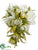 Peony, Fern Cascade Bouquet - White - Pack of 6