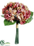 Silk Plants Direct Hydrangea Bouquet - Mauve Pink - Pack of 6
