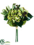 Silk Plants Direct Hydrangea, Berry Bouquet - Green - Pack of 6