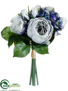 English Rose, Hydrangea Bouquet - Purple Helio - Pack of 6