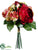 Rose, Hydrangea Bouquet - Red Burgundy - Pack of 6