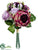 Rose, Hydrangea Bouquet - Violet Lavender - Pack of 6