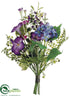 Silk Plants Direct Hydrangea, Morning Glory, Ranunculus Bouquet - Mixed - Pack of 6