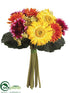 Silk Plants Direct Gerbera Daisy Bouquet - Mixed - Pack of 6