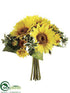 Silk Plants Direct Sunflower Bouquet - Yellow - Pack of 6