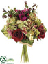 Silk Plants Direct Rose, Hydrangea Bouquet - Pink Beauty - Pack of 6