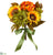 Sunflower, Dahlia Bouquet - Yellow Orange - Pack of 6