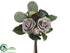 Silk Plants Direct Rose, Poppy Pod Bouquet - Peacock Aqua - Pack of 6