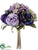 Hydrangea, Rose Bouquet - Violet Blue - Pack of 6