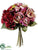 Hydrangea, Rose, Rose Hip Bouquet - Burgundy Mauve - Pack of 6