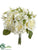 Rose, Hydrangea Bouquet - White - Pack of 6