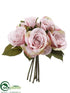 Silk Plants Direct Rose Bouquet - Mauve - Pack of 12