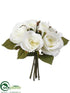 Silk Plants Direct Rose Bouquet - White - Pack of 12