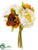 Peony Bouquet - Cream Brown - Pack of 12