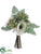 Silk Plants Direct Succulent, Hydrangea Bouquet - Green Cream - Pack of 12