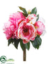 Silk Plants Direct Peony Bouquet - Pink Cream - Pack of 6