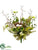 Berry, Fern, Bird's Nest Bouquet - White Green - Pack of 4